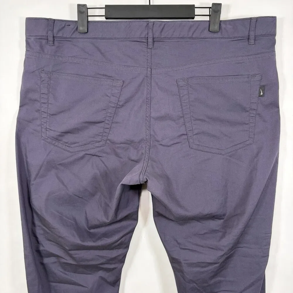 Nike Golf Pants Mens 40x32 Purple 5 Pocket Performance Stretch Dri-Fit Chino